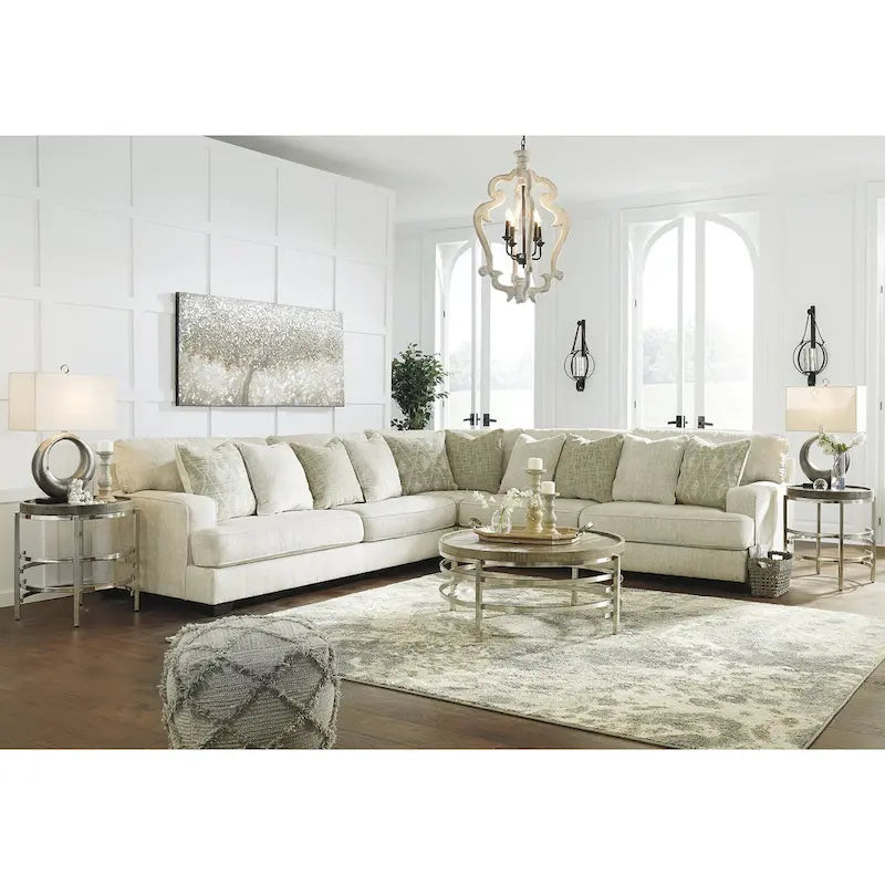 Signature Design by Ashley Rawcliffe Neutral elfenbeinfarbene und beige 3-teilige Eckcouch