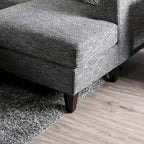 Lauf vierteiliges modulares Ecksofa aus modernem grauem Stoff von Furniture of America