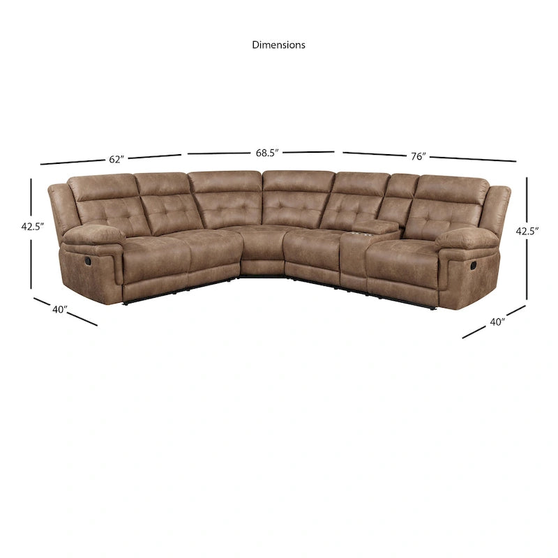 Steve Silver Ainsley 3-teiliges Liegesofa