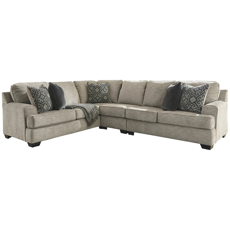 Signature Design by Ashley Bovarian Beige und Grau 3-teiliges Ecksofa