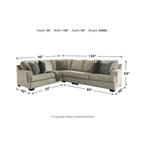 Signature Design by Ashley Bovarian Beige und Grau 3-teiliges Ecksofa