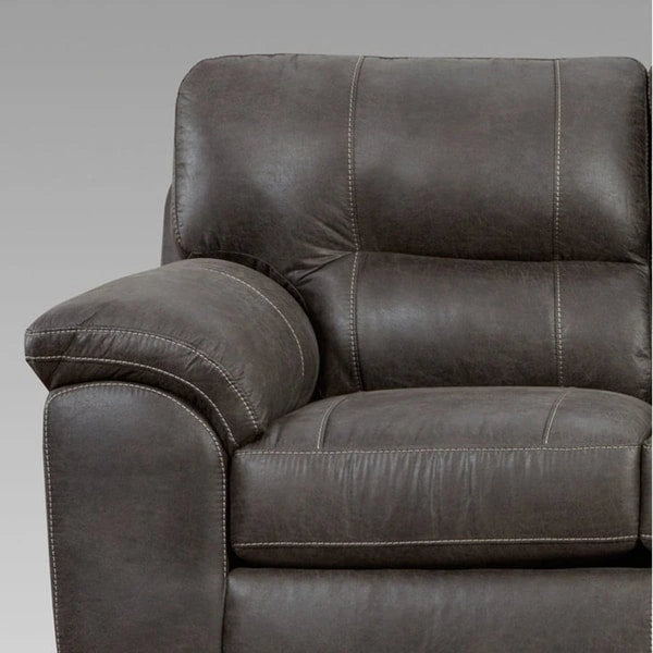 Roundhill Furniture Tirana Modernes Stoff Ecksofa mit Kissenauflage in Sequoia Ash