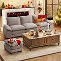 25.2 Tiefsitz-Ecksofa 3-Sitzer L-Form Design für Wohnzimmer