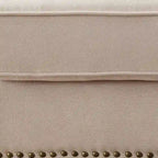 Riti Übergangs-Ecksofa mit beigem Stoffbezug und Nagelbesatz von Furniture of America