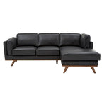 Gianella Schwarzes Oxford-Ledersofa von iNSPIRE Q Modern