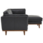 Gianella Schwarzes Oxford-Ledersofa von iNSPIRE Q Modern