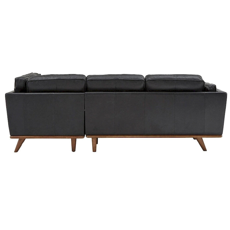 Gianella Schwarzes Oxford-Ledersofa von iNSPIRE Q Modern