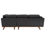 Gianella Schwarzes Oxford-Ledersofa von iNSPIRE Q Modern