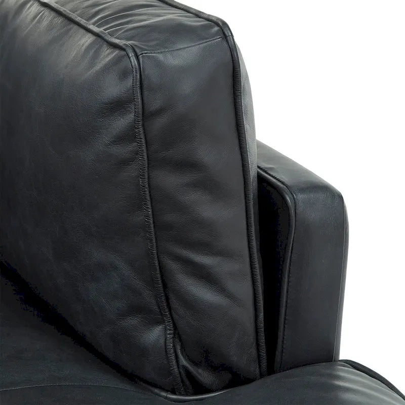 Gianella Schwarzes Oxford-Ledersofa von iNSPIRE Q Modern