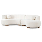 Klassisches Ecksofa Octavia in Ivory