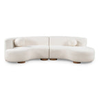 Klassisches Ecksofa Octavia in Ivory