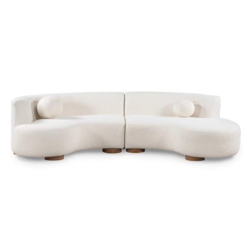 Klassisches Ecksofa Octavia in Ivory