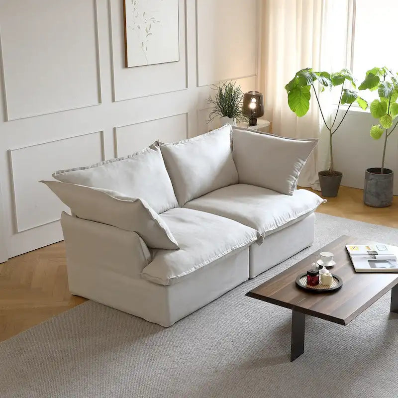 82.66 Polster-Zweisitzer-Sofas Ecksofa Couch