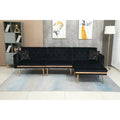 Gepolstertes Tufting-Schlafsofa in L-Form mit Ottoman aus Polyester