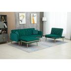 Gepolstertes Tufting-Schlafsofa in L-Form mit Ottoman aus Polyester