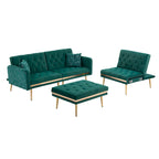 Gepolstertes Tufting-Schlafsofa in L-Form mit Ottoman aus Polyester