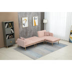 Gepolstertes Tufting-Schlafsofa in L-Form mit Ottoman aus Polyester