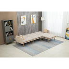 Gepolstertes Tufting-Schlafsofa in L-Form mit Ottoman aus Polyester