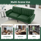 Schlafsofa Samt Schlafsofa Schlafsofa wandelbares Futonsofa mit USB, Schlafsofa für Wohnheim, Apartment, Bonusraum - 2-Personen