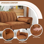Schlafsofa Samt Schlafsofa Schlafsofa wandelbares Futonsofa mit USB, Schlafsofa für Wohnheim, Apartment, Bonusraum - 2-Personen