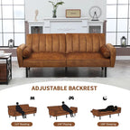 Schlafsofa Samt Schlafsofa Schlafsofa wandelbares Futonsofa mit USB, Schlafsofa für Wohnheim, Apartment, Bonusraum - 2-Personen