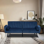 Schlafsofa Samt Schlafsofa Schlafsofa wandelbares Futonsofa mit USB, Schlafsofa für Wohnheim, Apartment, Bonusraum - 2-Personen