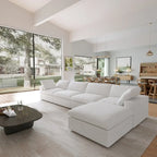 L-förmige Sofas für das Wohnzimmer, modernes modulares Schlafsofa mit abnehmbaren Kissenbezügen