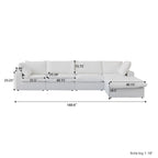 L-förmige Sofas für das Wohnzimmer, modernes modulares Schlafsofa mit abnehmbaren Kissenbezügen