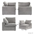 L-förmige Sofas für das Wohnzimmer, modernes modulares Schlafsofa mit abnehmbaren Kissenbezügen