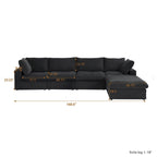 L-förmige Sofas für das Wohnzimmer, modernes modulares Schlafsofa mit abnehmbaren Kissenbezügen