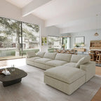 L-förmige Sofas für das Wohnzimmer, modernes modulares Schlafsofa mit abnehmbaren Kissenbezügen