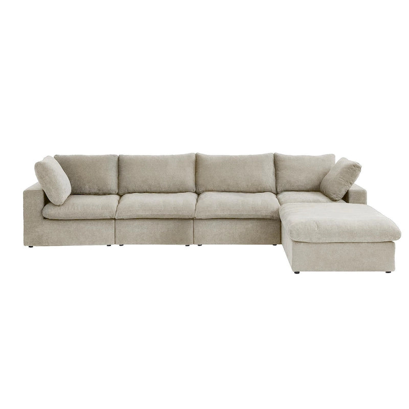 L-förmige Sofas für das Wohnzimmer, modernes modulares Schlafsofa mit abnehmbaren Kissenbezügen