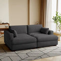 Navaeh Corduroy Modulares Sektionssofa Große Couch mit Schlaffunktion und Récamiere