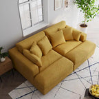 Navaeh Corduroy Modulares Sektionssofa Große Couch mit Schlaffunktion und Récamiere