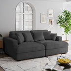 Navaeh Corduroy Modulares Sektionssofa Große Couch mit Schlaffunktion und Récamiere