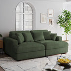 Navaeh Corduroy Modulares Sektionssofa Große Couch mit Schlaffunktion und Récamiere