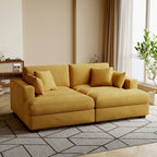 Navaeh Corduroy Modulares Sektionssofa Große Couch mit Schlaffunktion und Récamiere