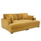 Navaeh Corduroy Modulares Sektionssofa Große Couch mit Schlaffunktion und Récamiere