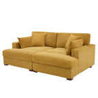 Navaeh Corduroy Modulares Sektionssofa Große Couch mit Schlaffunktion und Récamiere
