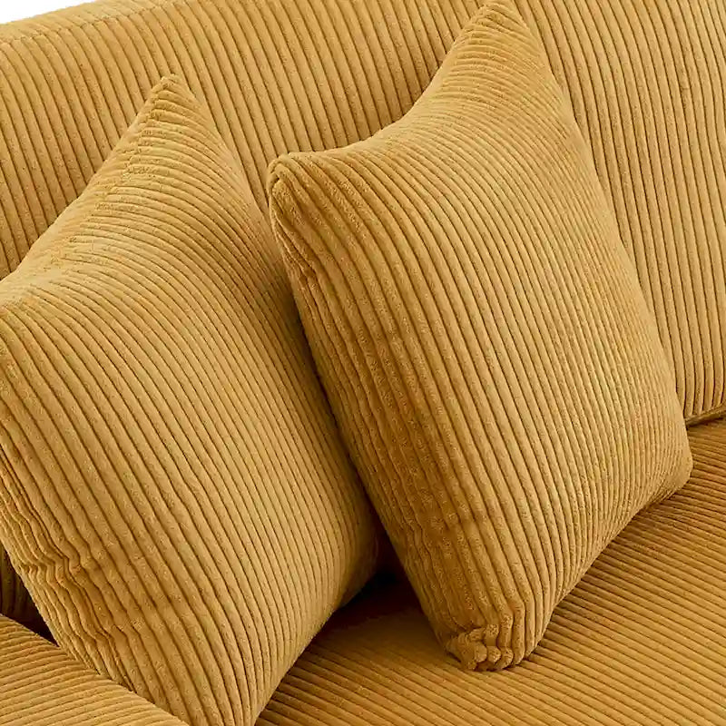 Navaeh Corduroy Modulares Sektionssofa Große Couch mit Schlaffunktion und Récamiere