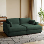 Navaeh Corduroy Modulares Sektionssofa Große Couch mit Schlaffunktion und Récamiere