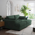 Navaeh Corduroy Modulares Sektionssofa Große Couch mit Schlaffunktion und Récamiere