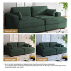 Navaeh Corduroy Modulares Sektionssofa Große Couch mit Schlaffunktion und Récamiere