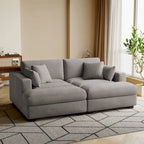 Navaeh Corduroy Modulares Sektionssofa Große Couch mit Schlaffunktion und Récamiere