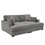 Navaeh Corduroy Modulares Sektionssofa Große Couch mit Schlaffunktion und Récamiere