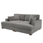 Navaeh Corduroy Modulares Sektionssofa Große Couch mit Schlaffunktion und Récamiere