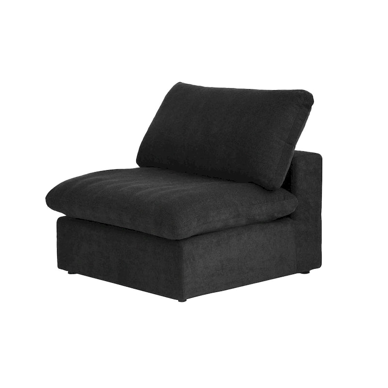 Großes modulares Sektionssofa, Daunenfüllung, U-förmig, 4-Sitzer mit 2 Hockern