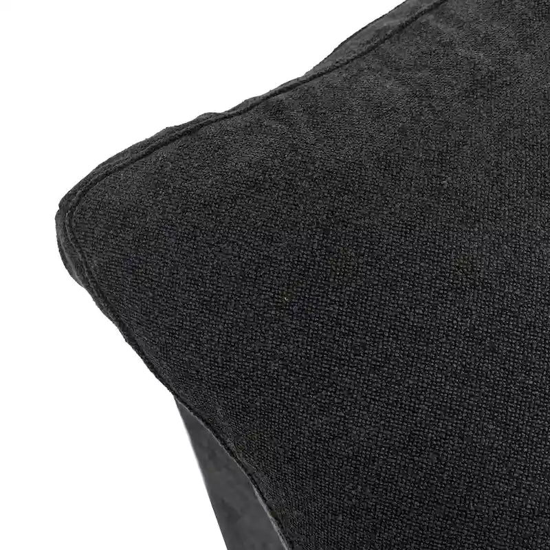 U-förmiges Sektionalsofa aus Leinen mit Polsterung, mehreren Kissen, modulares Sofa