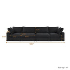 160 Modernes Leinenpolsterung 4-teiliges Ecksofa Minimalismus Commix Daunengefüllte modulare Sofas