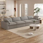 160 Modernes Leinenpolsterung 4-teiliges Ecksofa Minimalismus Commix Daunengefüllte modulare Sofas